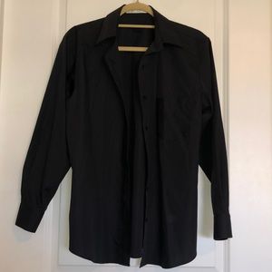 Black Button-Down Top